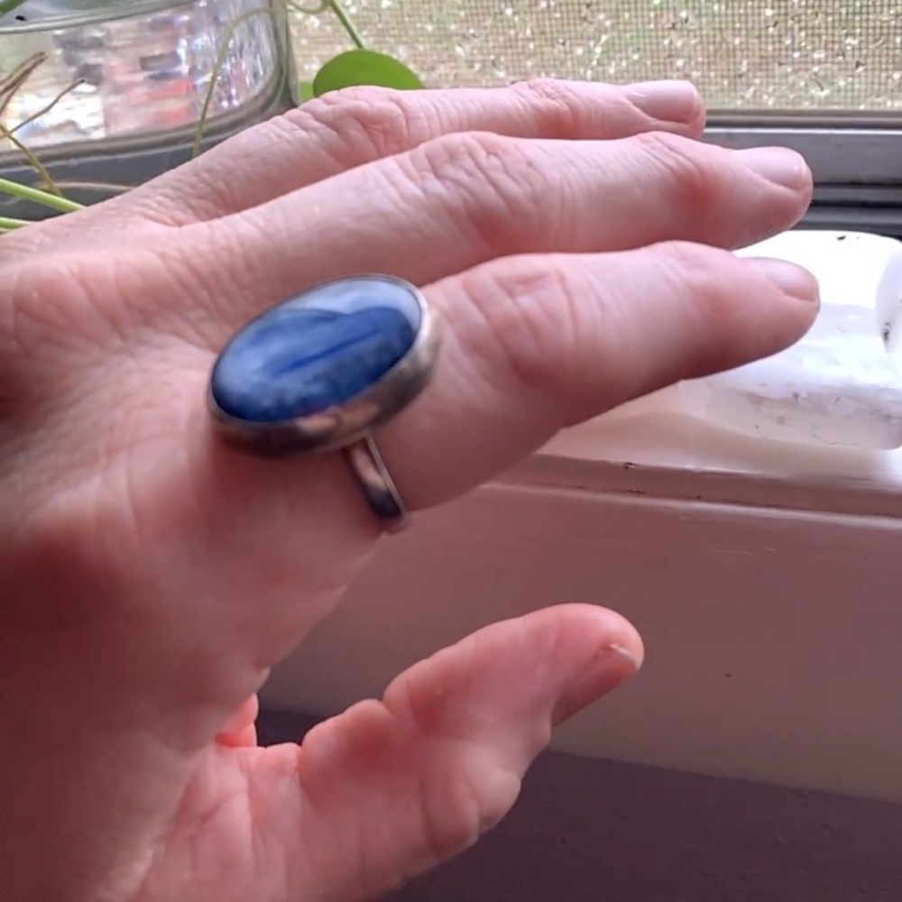 Blue Kyanite Sterling Silver Ring